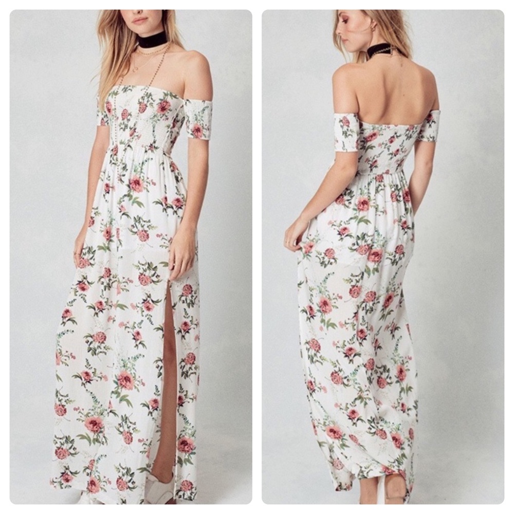 Off Shoulder Floral Dress